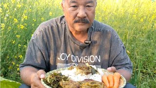 Real MUKBANG/Chinggi jungle da yokpa yen chamna thongba/Village style.