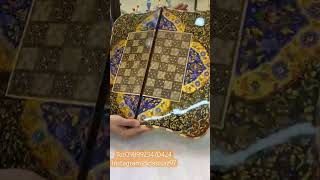 Iran handicrafts khatamkari chess backgammon- صنایع دستی ایران شطرنج تخته نرد خاتم کاری