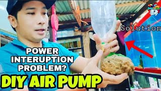 DIY AQUARIUM AIR PUMP FOR POWER INTERUPTION PROBLEM,walang kuryente⚡Tipid Tips👍🇵🇭 (tagalog)