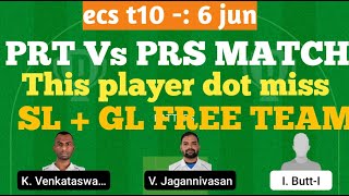 prt vs prs dream 11 prediction|prt vs prs ecst10 czech Republic dream11 team|prt vs prs dream11 team