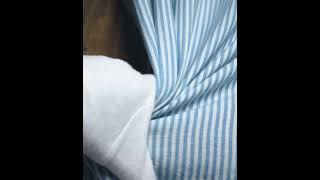 Stripe Blue Pure Cotton 120 GSM Handwoven Fabric