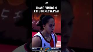 KYT JIMENEZ scores his first 2 points in the PBA in his debut game for SMB!