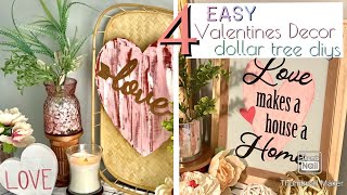 4 NEW dollar tree Valentine’s DIYS 2021/  easy projects for gifts or home decor 💕