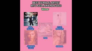 Best Female MTV Asia Awards #mtv #britneyspears #avrillavigne #christinaaguilera #kellyclarkson