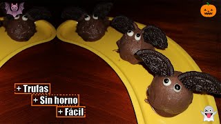 SÓLO 3 INGREDIENTES Trufas Fácil y Rápido SIN HORNO para Halloween 🎃 - it's Me Skay