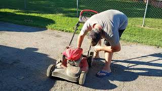 free troy bilt mower engine swap on another mower frame