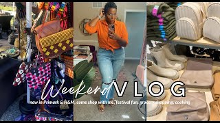 WEEKEND VLOG: fall new in Primark & H&M, come shop with me, festival fun, grocery shopping, cooking