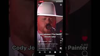 Cody Johnson CMA The Painter only vocals #codyjohnson #countrystar #countrymusicartist #music #cma