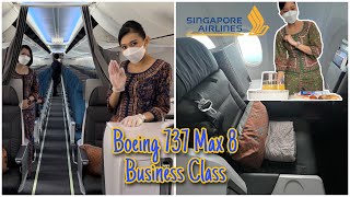 Full Flat Bed on 737 Max 8 | Singapore Airlines Business Class