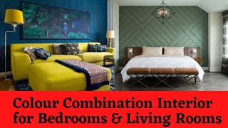 Colour Combination Interior for Bedrooms and living rooms / Interior design ideas.