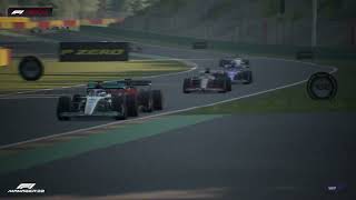 Carlos Sainz and Kevin Magnussen Crash Belgium F1 Manager 2022