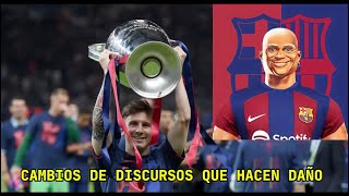 LOS CAMBIOS DE DISCURSOS DE SEITAN! Mensajes que dañan la mentalidad del aficionado del Barcelona