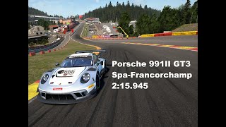 Assetto Corsa Competizione - Porsche 991II Spa-Francorchamp Hotlap 2:15.945