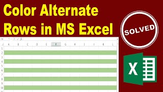 Alternating Row and Column Colors and Other Formatting Options in Excel