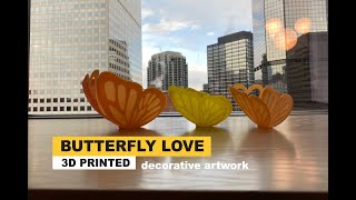 "Butterfly love" 3d printed artwork.