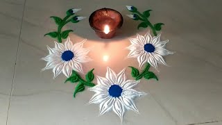 Diwali,dussehra,navratri special small rangoli ||easy rangoli for festive season