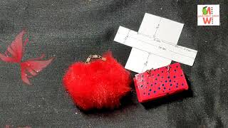 DIY cute mini handbags for barbie dolls using paper and fancy fabric #shorts