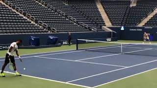 Félix Auger-Aliassime hitting bombs with Denis Shapovalov !