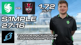 s1mple vs 3DMAX (27-16) - NUKE - Thunderpick World Championship 2024 - CS2 DEMO POV