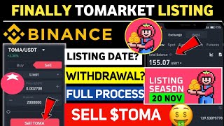 Tomarket New Update | Tomarket Airdrop Listing Date | Tomarket Token Withdrawal Full Process