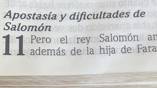 1 Reyes 11 (Apostasía y dificultades de Salomón) y 1 Corintios 14 (El hablar en lenguas) RVR1960