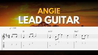 Lead Guitar - Angie - The Rolling Stones | Easy Fingerstyle Guitar TAB