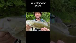 He caught his FIRST SMALLMOUTH EVER!