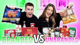 BRANDED VS UNBRANDED WITH MY GIRLFRIEND CHALLENGE!! *CHRISTMAS EDITION*