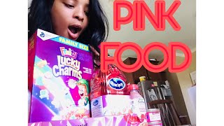 I ATE PINK FOOD FOR 24 HOURS Challenge | JAEBABBII