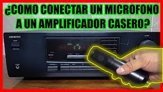 Como conectar un micrófono a un amplificador casero #mixer