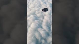 Trampoline skydiving from hot air balloon #skydiving #stunt #amazing