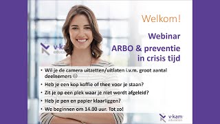 Webinar: Arbo & Preventie in Crisistijd