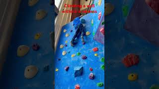 Climbing a wall without a harness