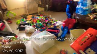 Messy to organized Toy room - family room