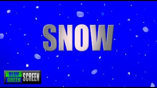 Snow Falling Blue/Green Screen w/Howling Winter Wind Sounds | Realistic Snow Falling Overlay Effect