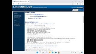CyberQ CEHv12 Mod002 LAB04 Task03 Gather Information About a Target Website using Central Ops