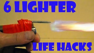 6 Tricks and Life Hacks With Lighter, DON'T DO IT AT HOME! / 6 Trucos y Hacks vida con encendedor