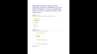 Nrnp 6552 Final Exam Version 1 Latest 2022 2023 100 Q A By Dawn M Caldwell Phd Rn Fnp Bc Faanp