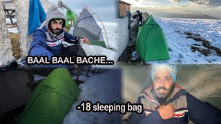 My first winter Camping in Snow ( italy vlog | Punjabi | Hindi )