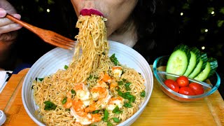 ASMR Big Bites Shrimp and Onion Ramen | Eating Sounds | No Talking