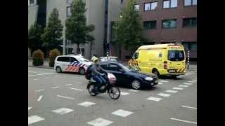 Verkeersongeval: bestuurder stationwagon wordt onwel op de Geerstraat in Heerlen.