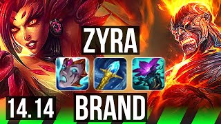 ZYRA vs BRAND (JGL) | 68% winrate, 7/2/15, 5k comeback | EUW Challenger | 14.14