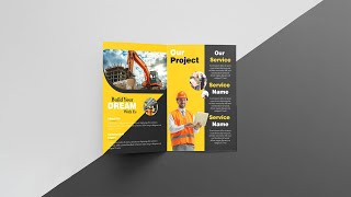 Bi fold Brochure Design Layout in illustrator 2024