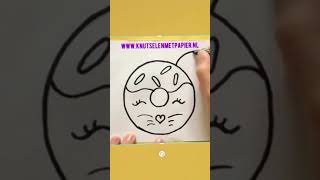 ➡️ Hoe teken je een schattige donut? / HOW TO DRAW A CUTE DONUT #shortvideo