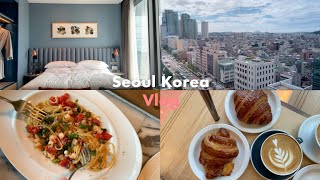 VLOG) 라이즈 호텔에서 호캉스! 크리에이터룸투어, 루프탑 칵테일바와 베이커리카페, 홍대~합정 맛집 뿌시러 다니는 영상