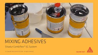 Sikadur Combiflex SG System - Mixing Adhesives