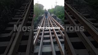 most dangerous #dangerous #rail #train #journey #shorts #viral #railway #সপিউল-৬৪