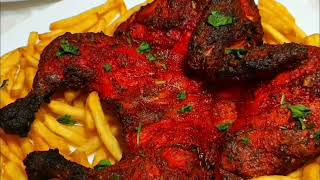 دجاج التندوري الهندي(الأحمر)بأسرار مهمة،و طعم ولا غلطة🍗🧄Red indian tandoori chicken#اكسبلور #shorts