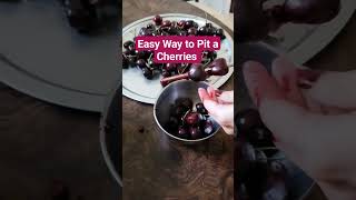 How to Pit a Cherries Using Straw #shorts