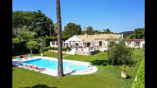 HAUTEURS DE CANNES - VILLA DE PLAIN PIED VUE MER A VENDRE